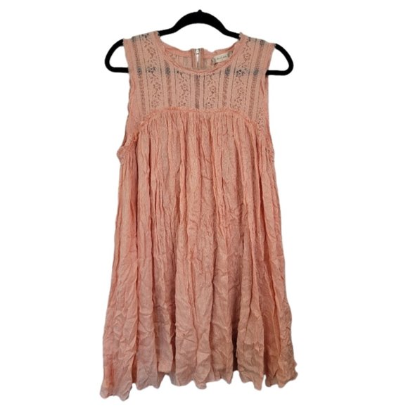 Altar'd State Dresses & Skirts - Altar'd State Women's Peach Lace Sleeveless Dress Size Medium